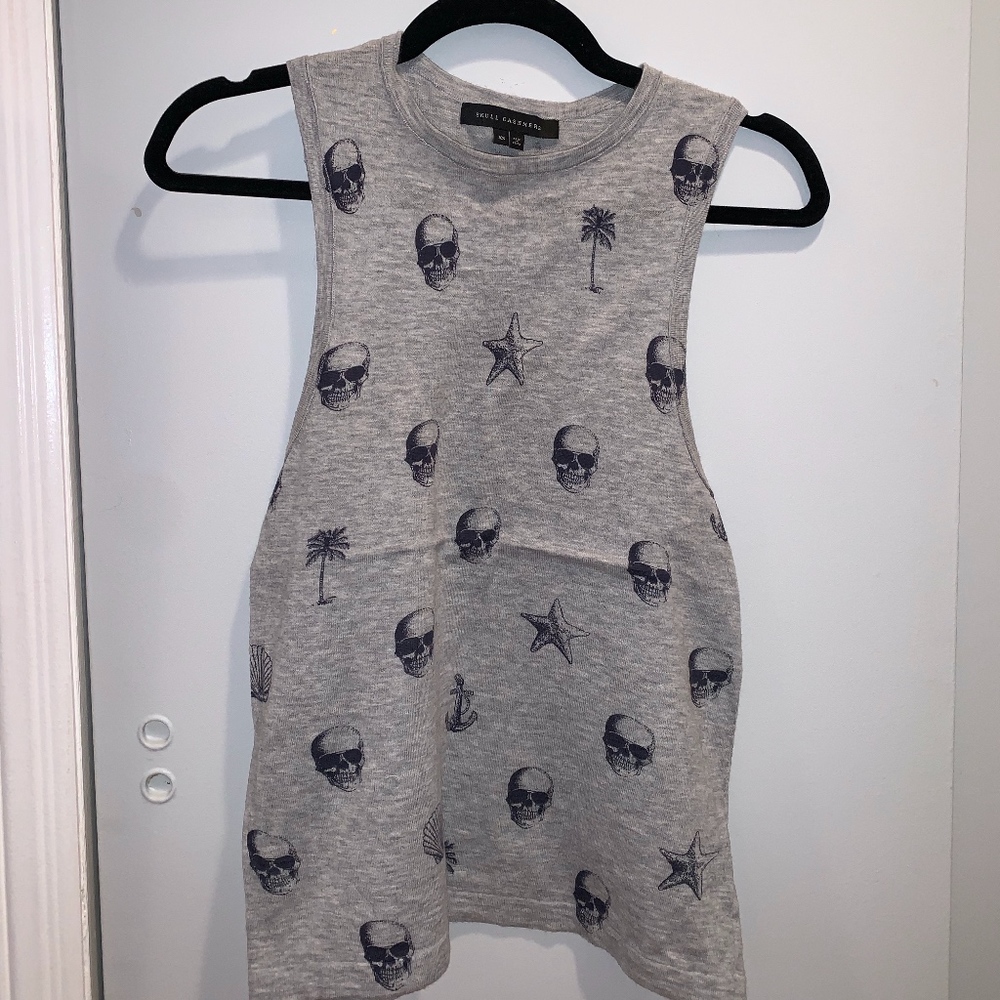 Skull Cashmere Sleeveless Top